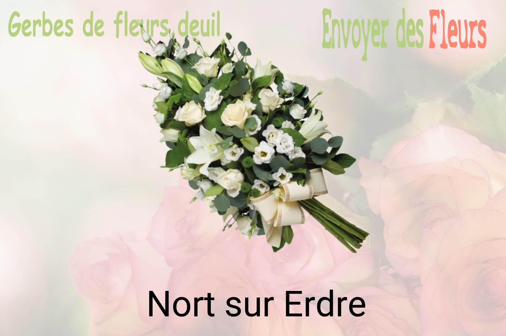 Gerbe de fleurs de deuil livrée à Nort-sur-Erdre